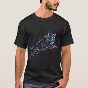 Neon Wildcat Black T-Shirt