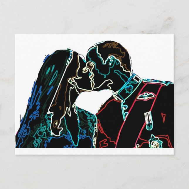 Neon Will und Kate Postkarte (Vorderseite)