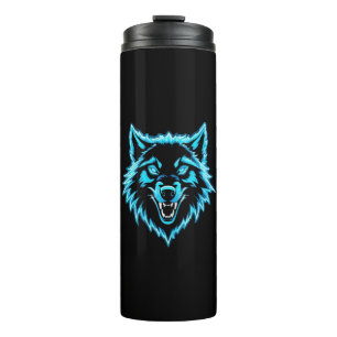 Neon Wolf Thermosbecher