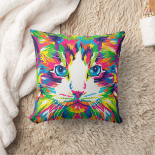 Neon-WPAP-Katzen-Wurfkissen Kissen