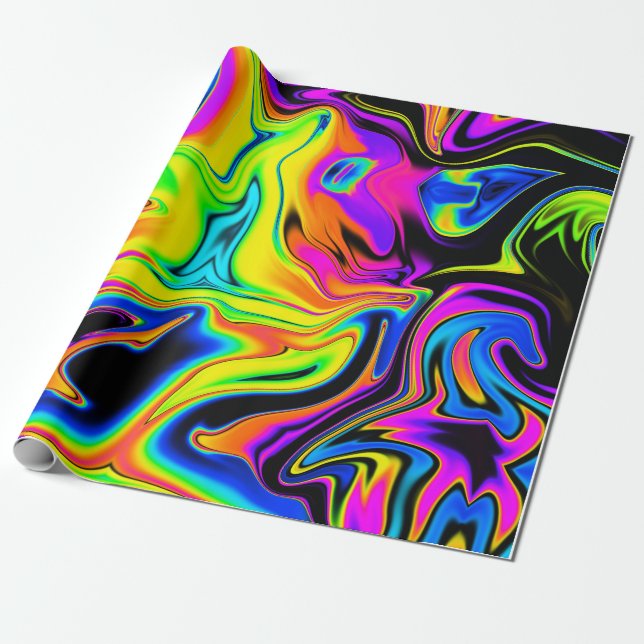 Neon Wrapping Paper Geschenkpapier (Ungerollt)