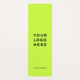 Neon Yellow Green Business Logo Name Instagram Yogamatte