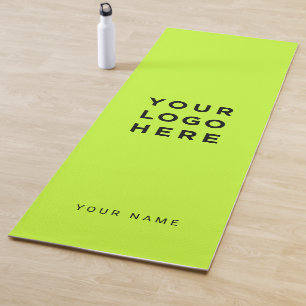 Neon Yellow Green Business Logo Name Instagram Yogamatte