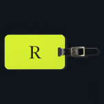 Neon Yellow Monogram Name Initial Cool Gift Fevor Gepäckanhänger<br><div class="desc">Mit Monogramm Anfangs- und auch persönliche Daten wie Name,  Adresse,  Telefonnummer und E-Mail,  die Sie bearbeiten können. Mit einem attraktiven,  soliden neongelben Hintergrund können Sie die Farbe ändern,  wenn Sie möchten. Coole Geschenkidee für ihn oder sie.</div>