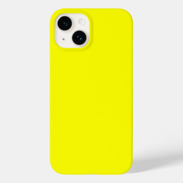 Neon Yellow Solid Color Case-Mate iPhone Hülle (Rückseite)