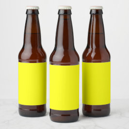 Neon Yellow Solid Color | Classic Bierflaschenetikett