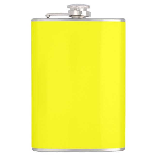 Neon Yellow Solid Color | Classic Flachmann (Vorderseite)