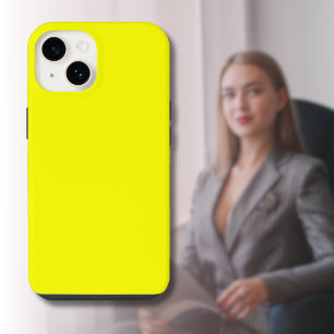 Neon Yellow Solid Color Classic iPhone 14 Hülle