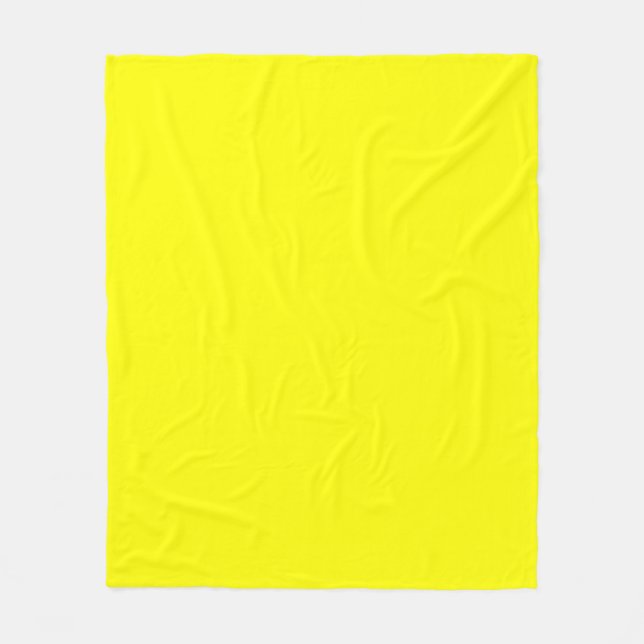Neon Yellow Solid Color Fleecedecke (Vorderseite)