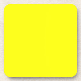 Neon Yellow Solid Color Getränkeuntersetzer