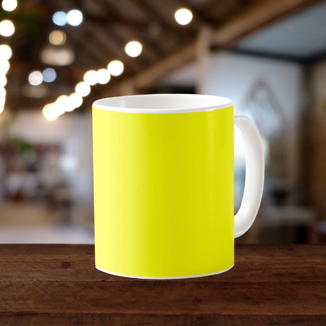 Neon Yellow Solid Color Kaffeetasse (Von Creator hochgeladen)