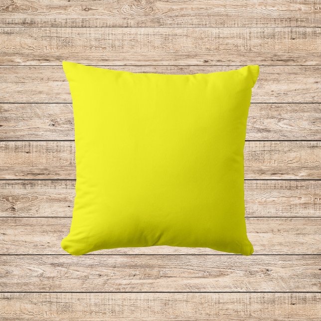 Neon Yellow Solid Color Kissen (Von Creator hochgeladen)