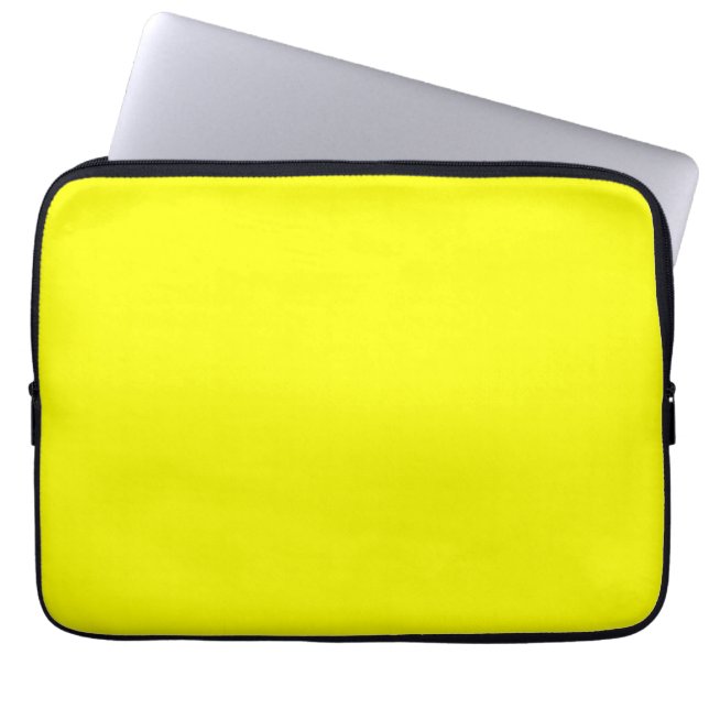 Neon Yellow Solid Color Laptopschutzhülle (Vorderseite)