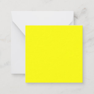 Neon Yellow Solid Color Mitteilungskarte
