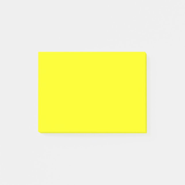 Neon Yellow Solid Color Post-it Klebezettel (Vorderseite)