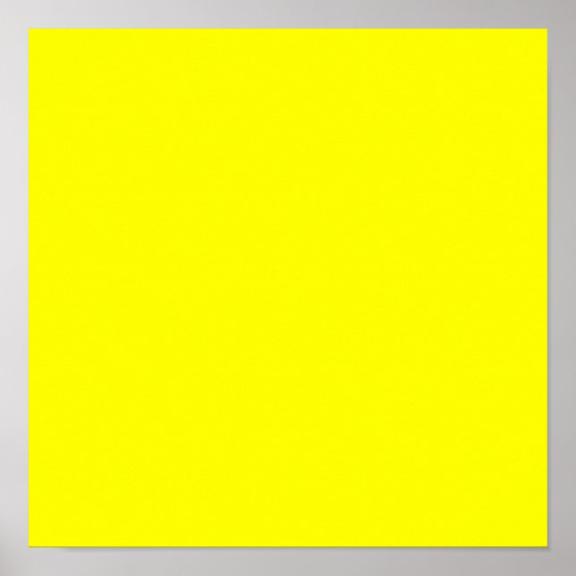 Neon Yellow Solid Color Poster (Vorne)