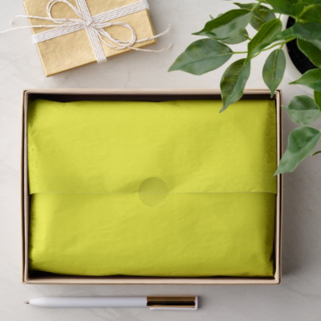 Neon Yellow Solid Color Seidenpapier (Geschenk)