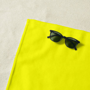 Neon Yellow Solid Color Strandtuch