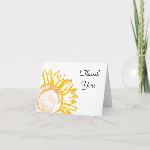 Neon Yellow Sunflower Vielen Dank Dankeskarte