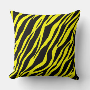 Neon Yellow Zebra Striping Kissen