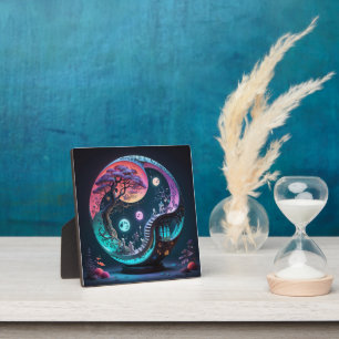 Neon Yin Yang Surreal Fantasy 1 Fotoplatte