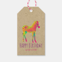 Neon Zebra Baby Animal Psychedelic Funky Retro