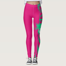 Neon-Zebra-Muster-Mode-Leggings Leggings