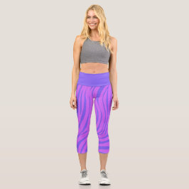 Neon-Zebra-Muster-Modell-Leggings Capri Leggings