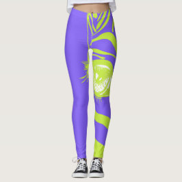 Neon-Zebra-Muster-Modell-Leggings Leggings
