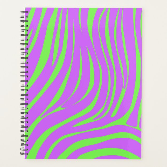 Neon-Zebra-Muster-Terminplaner-Organizer Planer (Vorderseite)