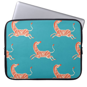 Neon Zebra: Retro farblos, nahtlos Laptopschutzhülle
