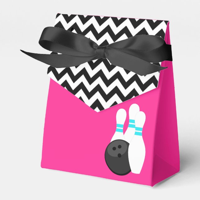 Neon Zickzack Bowling Fevor Boxes Geschenkschachtel (Vorderseite)