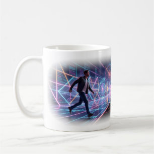 Neon-Zukunfts-Traumlandschaft-Tasse Kaffeetasse