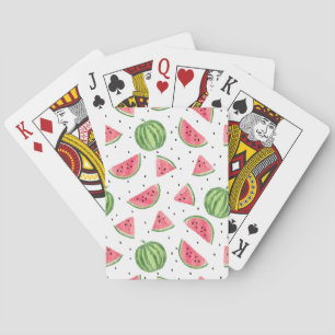 NeonAquarell-Wassermelone-Muster Spielkarten