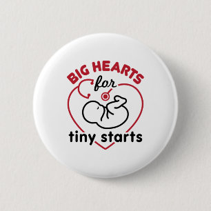 Neonatal NICU Nurse Big Hearts für kleine Anfäng Button