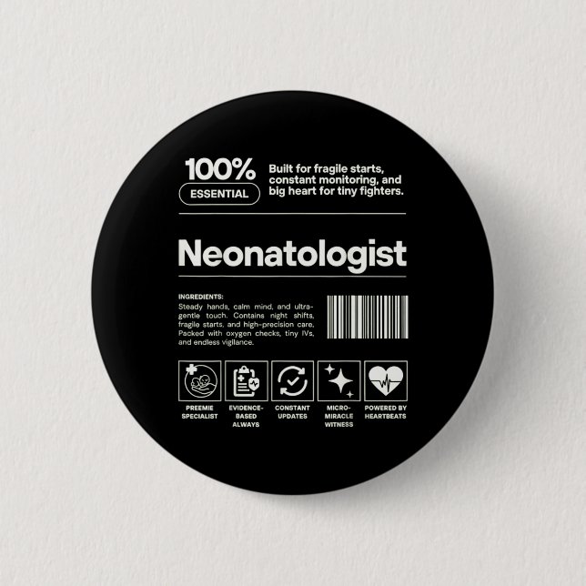 Neonatologe Personalisiertes Geschenk für Neonatol Button (Vorderseite)