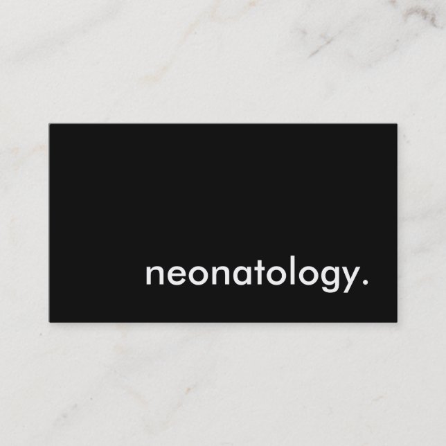 Neonatologie. Visitenkarte (Vorderseite)