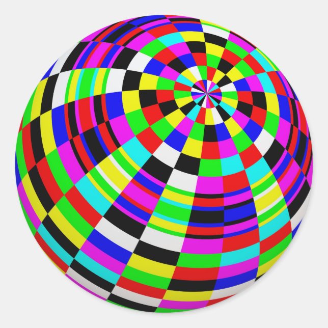 Neonballkleber Runder Aufkleber (Vorderseite)