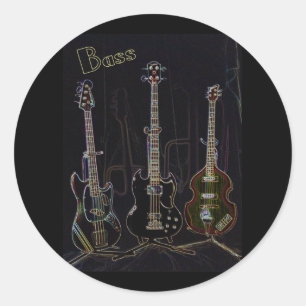 Neonbass-Aufkleber Runder Aufkleber