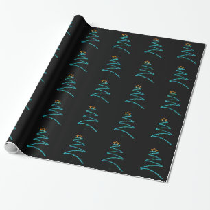 Neonbaum Geschenkpapier