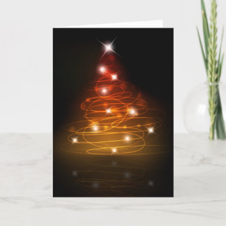 Neonbaum-Karte Feiertagskarte