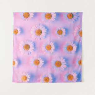 Neonbeleuchtetes Multicolor Chamomile Array. Wandteppich