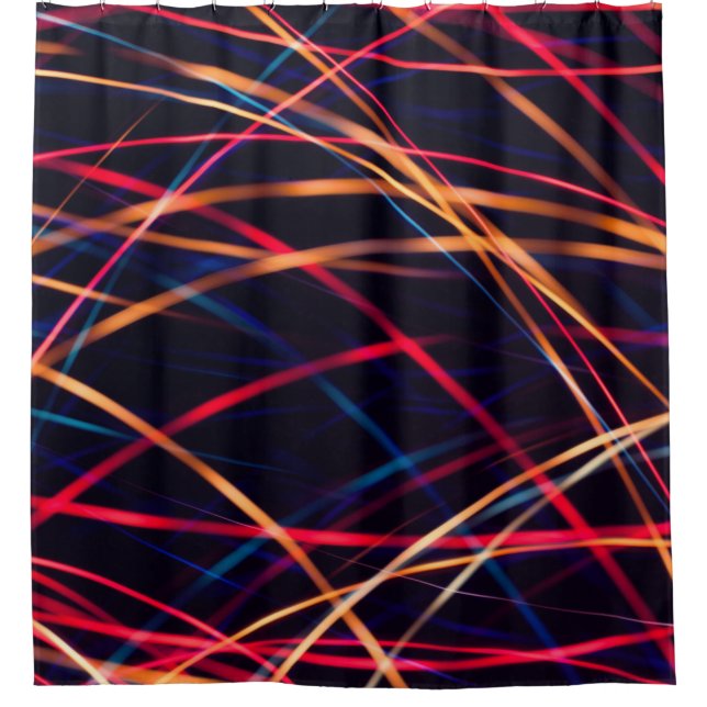 Neonbeleuchtung Textur mit langer Belichtung.abstr Duschvorhang (Vorderseite)