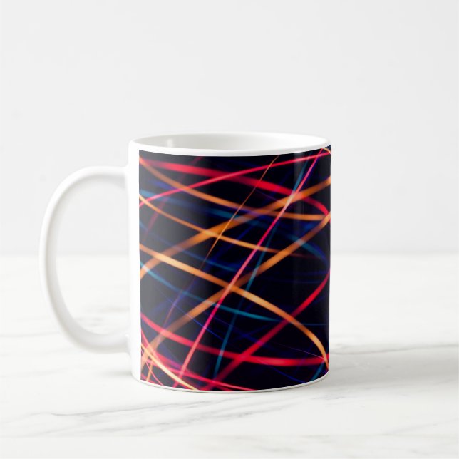 Neonbeleuchtung Textur mit langer Belichtung.abstr Kaffeetasse (Links)