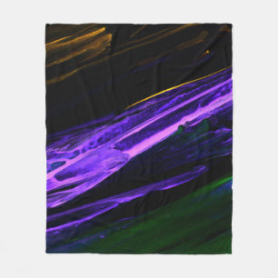 Neonblau, grün und lila kreative abstrakte Hand Fleecedecke