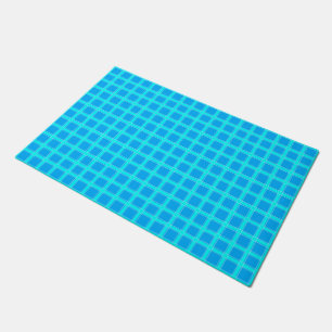 Neonblau-leuchtendes Muster Fußmatte