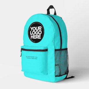 Neonblau Personalisiertes Firmenlogo und Text Bedruckter Rucksack