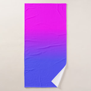 Neonblau und Pink Ombré Schatten-Farbe verblassen Badehandtuch