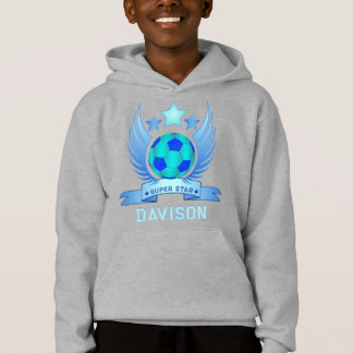Neonblaue Fußball | Coole Sportgeschenke für Junge Hoodie
