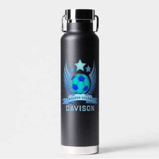 Neonblaue Fußball | Coole Sportgeschenke für Junge Trinkflasche
